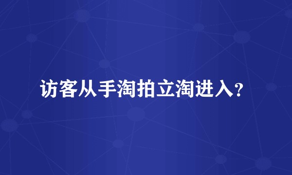 访客从手淘拍立淘进入？