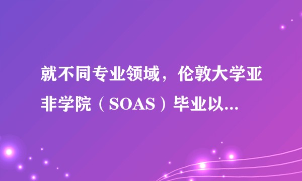 就不同专业领域，伦敦大学亚非学院（SOAS）毕业以后都在做什么？