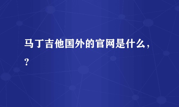 马丁吉他国外的官网是什么，？