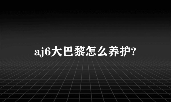 aj6大巴黎怎么养护?
