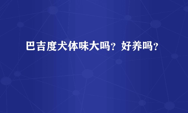 巴吉度犬体味大吗？好养吗？