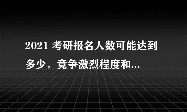 2021 考研报名人数可能达到多少，竞争激烈程度和 2020 相比将会如何？